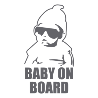 Badass Baby On Board Decal (Grey)